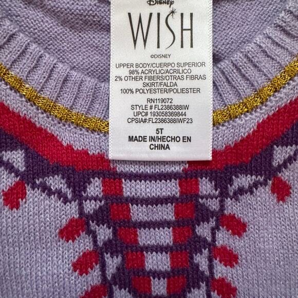 Disney “Wish” character Dress, Size 5T - Picture 4 of 4